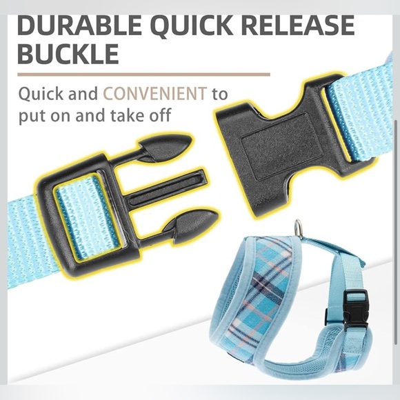 PUPTECK Soft Mesh Dog Harness and Leash SetComfort Padded Vest No Pull Harnesses - Picture 4 of 5